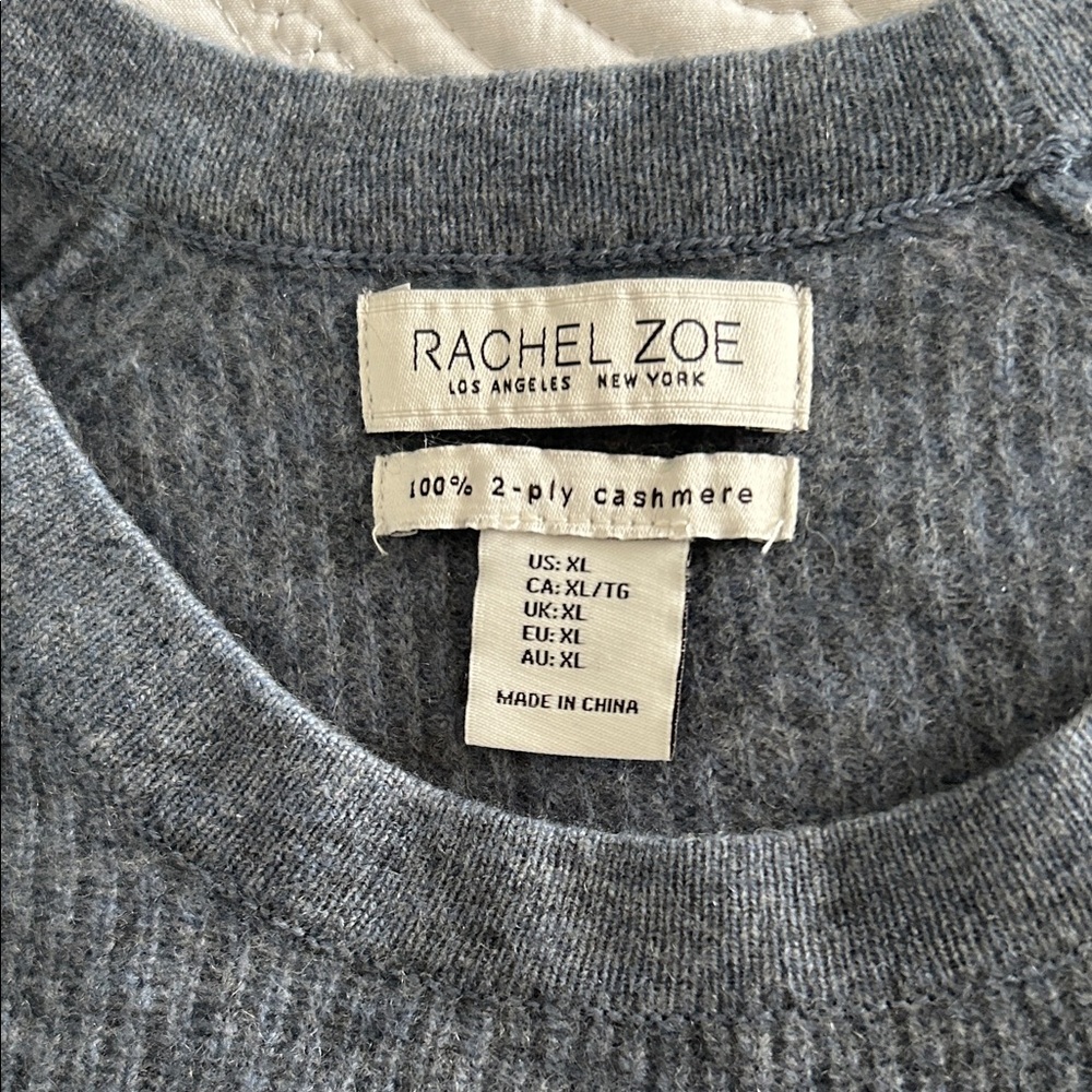 Rachel Zoe Heather Gray Cashmere Top